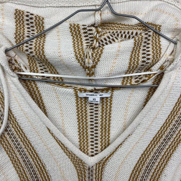 Y2K O'neil Surf Hoodie Boho Multicolor Striped Knit Women Sz XS Skater Goth Emo - Picture 6 of 15